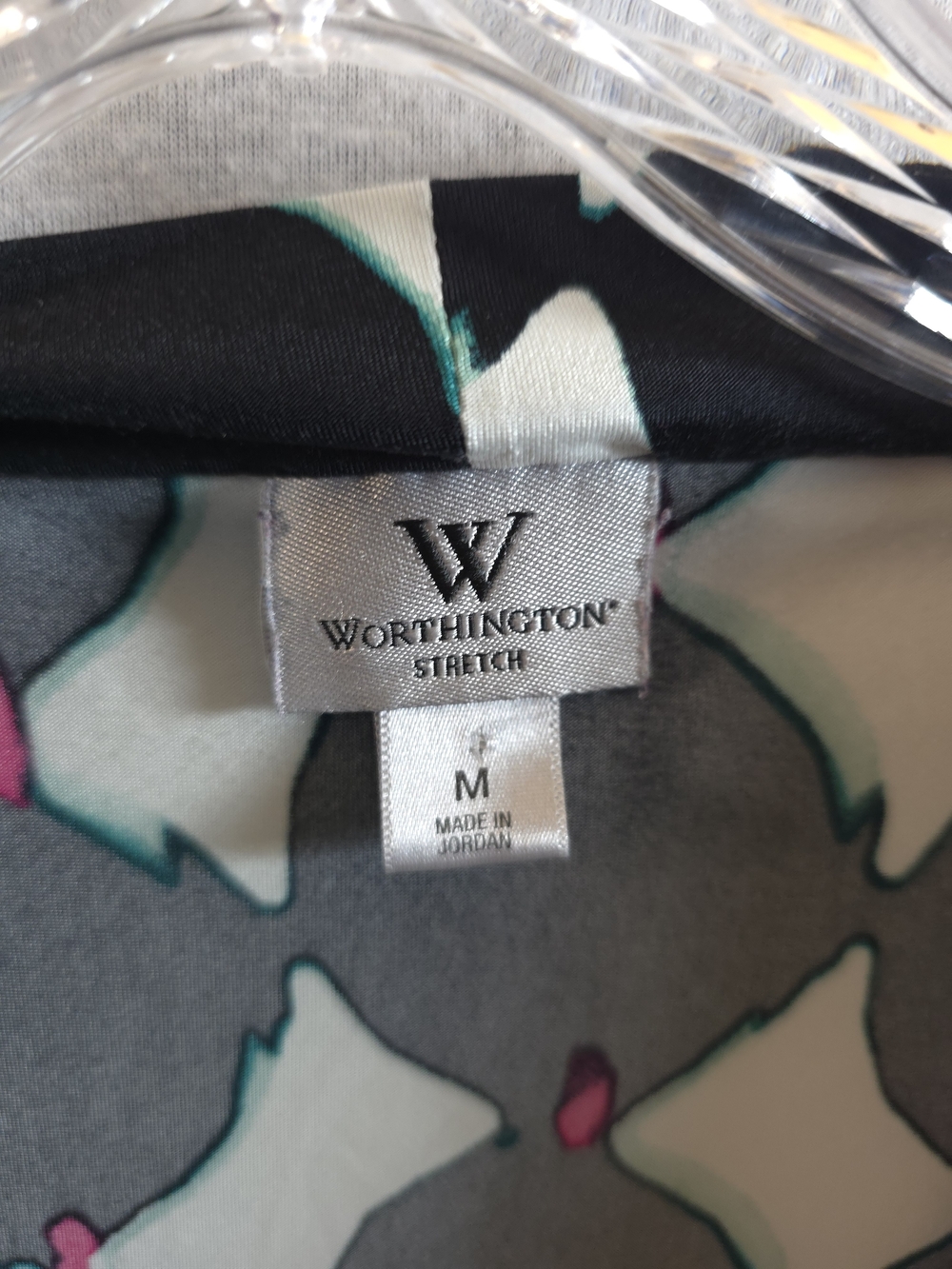 Worthington Black and Cream Cowl Neck Sleeveless Top - Picture 3 of 6